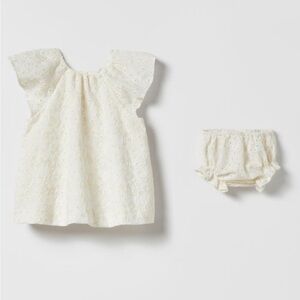 ZARA embroidered dress with shorts 6-9 months